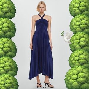 Mango Royal Blue High Low Dress